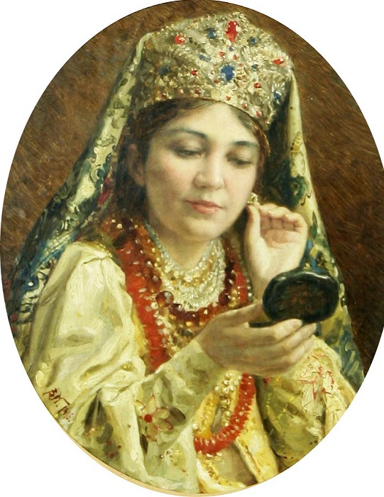 Серьги - еще один показатель статуса девушки.